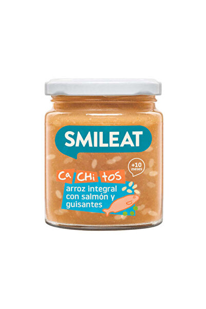 Smileat Mancare din somon, mazare si orez integral 230g, +10 luni,