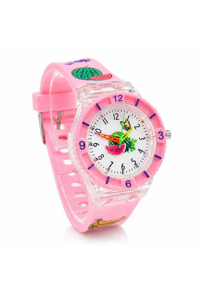 Generic Brand Ceas pentru copii HAPPY TIME CC36, roz, electronic, stil modern
