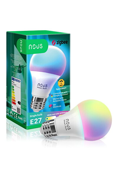 Nous Bec LED inteligent RGB P3Z, ZigBee, E27, 9W, 810 lm, lumină colorată (27...