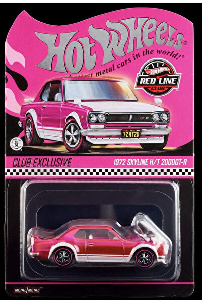 HOT WHEELS Red Line Club Skyline H/T 2000GT-R Nissan 1972 Diecast 1:64 Pink Car