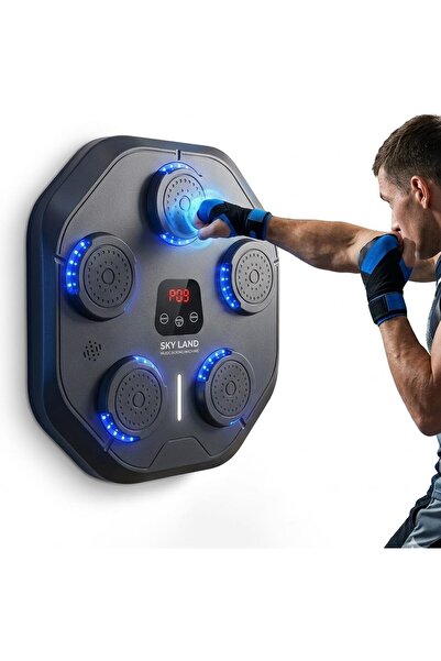 SKY LAND Music Boxing Machine Smart Punching machine with LED Lighting, Bluet...