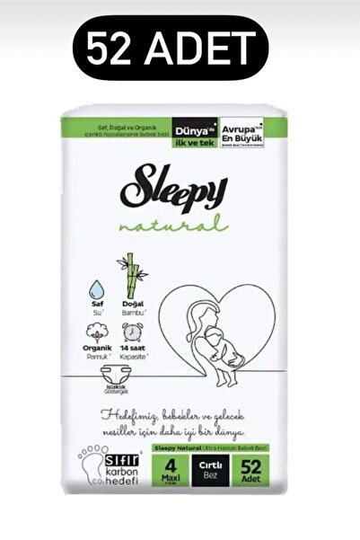 Sleepy Natural Mega Paket Bebek Bezi 4 Numara Maxi