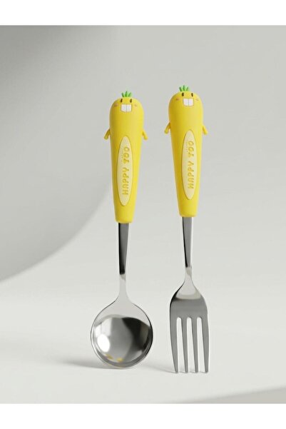 Home Cute Figured Premium Children's Bpa Free Stainless Steel Fork and Spoon ...