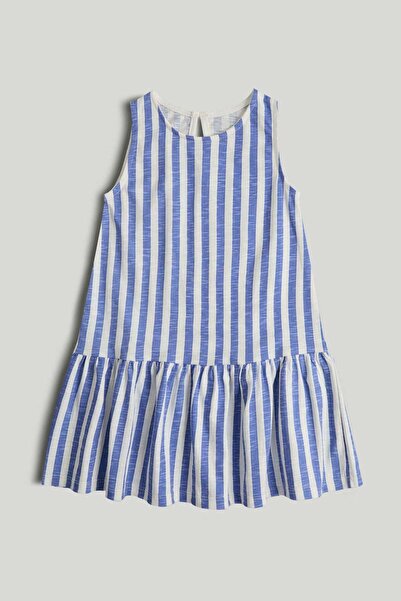 MOTHERCARE Blue Striped Frill Dress