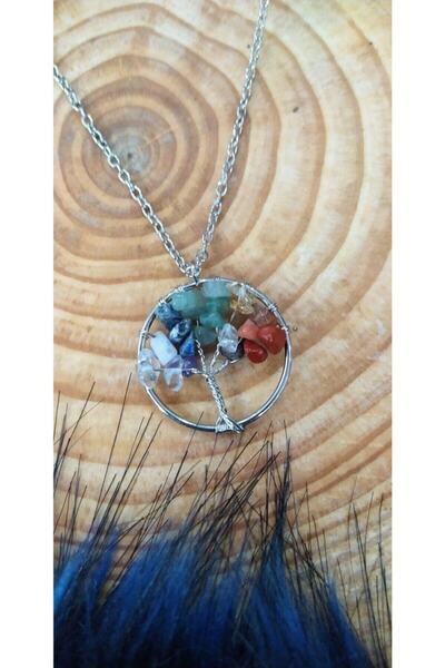 Zodyak Doğal Taş Natural Stone Chakra Necklace