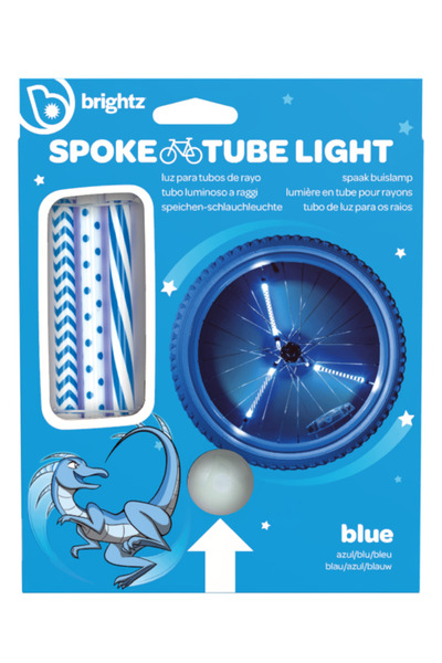 Brightz LED tubular lights for bicycle wheels, SpinBrightz, blue