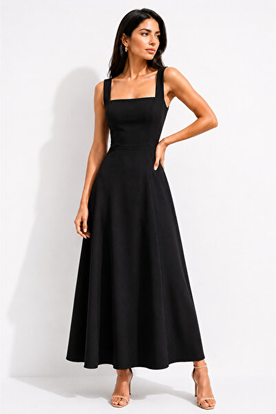 ikomteks Square Neck Premium Dress