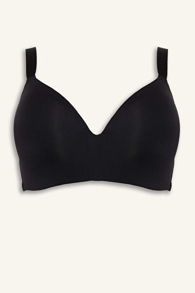 DeFacto B8598Axbk27 Black Micro Coated Push up Underwire Plus Size Bra