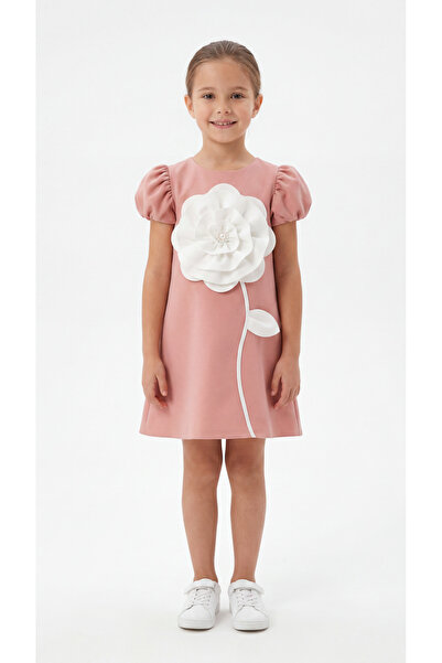 Mışıl Kids Rochie pentru fete cu aplicații florale