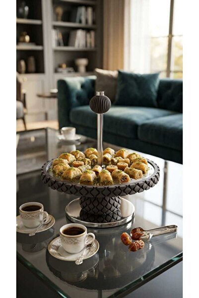 Generic Luxury Style Dessert Fruit Tray with Elevated Stand Modern Design Dec...