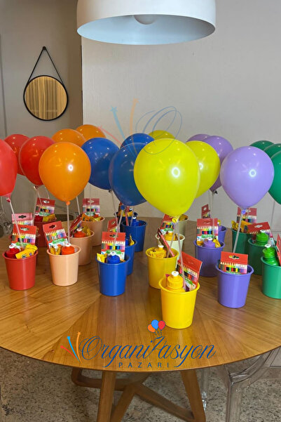 Organizasyon Pazarı 18 Colorful Stick Balloon Set for Kindergarten