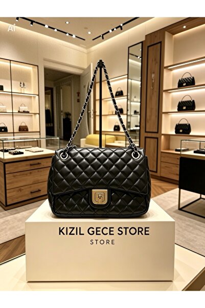 KIZIL GECE حقيبة كتف نسائية مع سلسلة