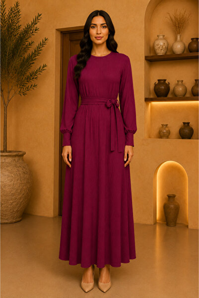 MK MODA BAŞAK Bubble Belted Dress