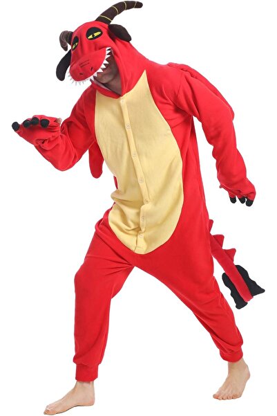 Other dressfan Costum Salopetă Dragon Roșu, Costum Cosplay, Pijamale de Crăci...