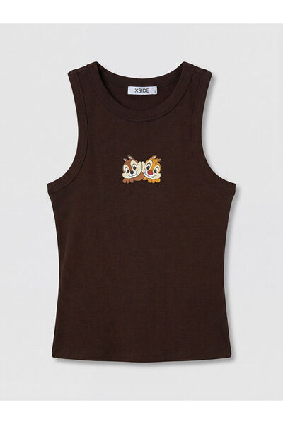 LC Waikiki New Season from Güli̇s Gi̇yi̇m Brown Crew Neck Women's Tank Top wi...