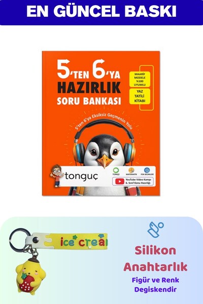 Tonguç Yayınları 5'ten 6'ya Hazırlık Kitabı - Silikon Anahtarlık