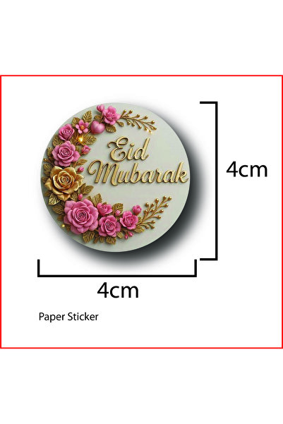 Bx Premium Eid Mubarak Mix Stickers 4x4cm – A4 Sheet Half Cut Die Cut Labels ...