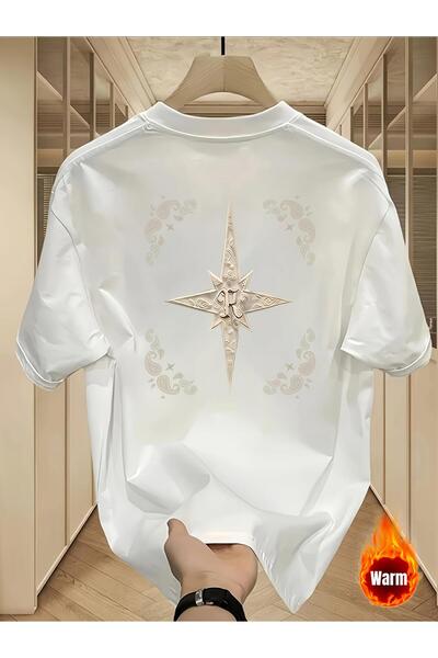 bolivia's Men's Casual Short Sleeve T-Shirt with Geometric Star Print - 100% ...