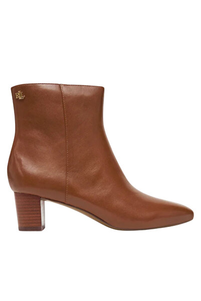 Ralph Lauren Γυναικείες Δερμάτινες Demi Μπότες Καφέ 802974503001-TAN