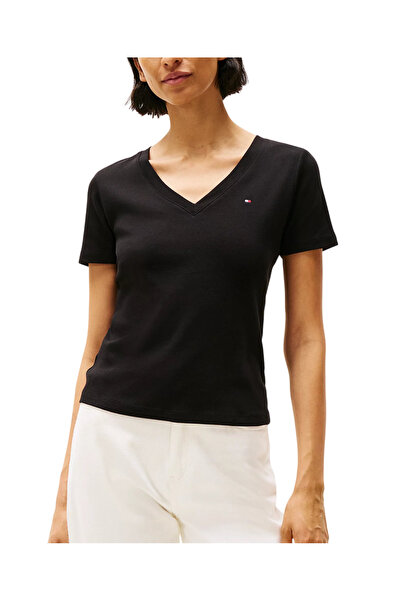 Tommy Hilfiger Γυναικείο T-shirt Μαύρο WW0WW40584-BDS