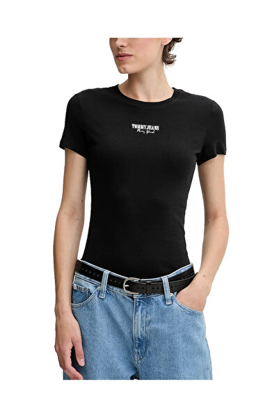 Tommy Hilfiger Γυναικείο Slim T-shirt Μαύρο Tommy Jeans DW0DW20913-BDS