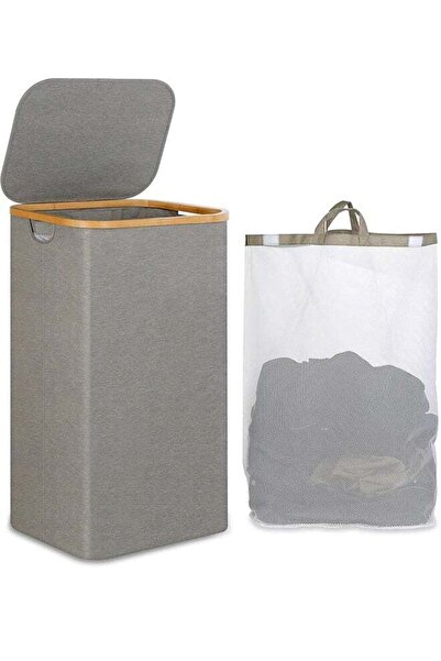 Arabest Laundry Hamper,100L Large Capacity,Collapsible Clothes Basket with Li...