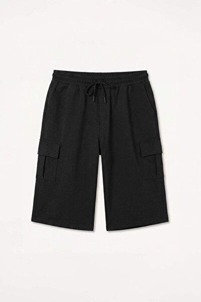 DeFacto Relax Fit Straight Leg Sweatshirt Fabric Long Shorts H2058Ax26Sm