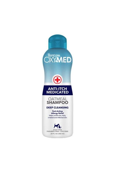 Tropiclean Anti-ich Medicated Oatmeal Shampoo Σαμπουάν Σκύλου Γάτας 592ml