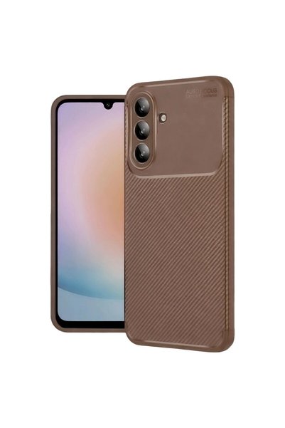 atastore2017 غطاء كربوني بتركيز تلقائي لهاتف سامسونج جالاكسي A57 5G - بني