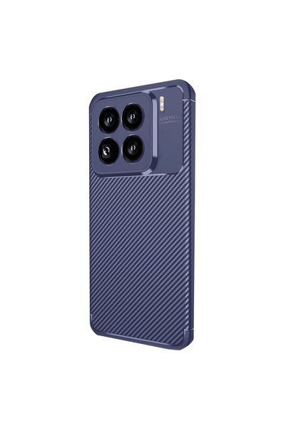 OEM Xiaomi Mi 15 Pro Case Auto Focus Carbon Cover - Navy Blue