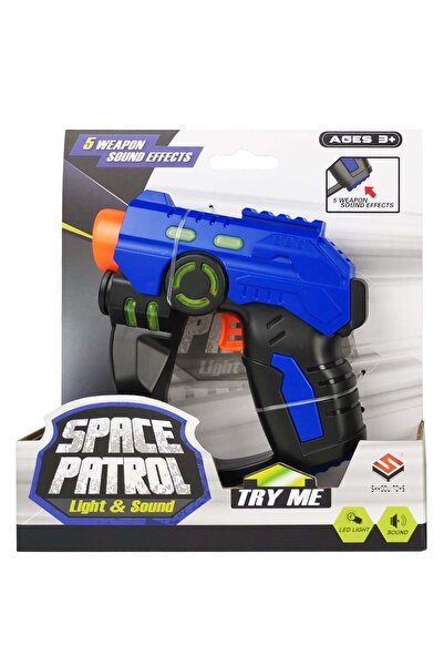 Sunman Pistol de jucarie cu lumini si sunete, Space Patrol, Albastru
