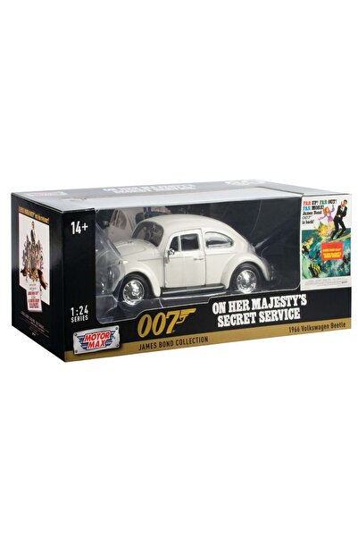 Motor Max Masinuta Motormax, 1966 Volkswagen Beetle James Bond, Alb, 1:24