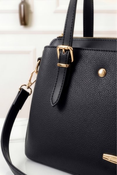 Lifonbag Women's 3-Compartment Lined Zipper Closure Handbag and Shoulder Bag (25X20 cm)