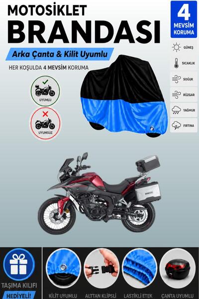 Cemku Double Black Top - Blue Bottom, Rear Bag Compatible Mondial Rx3I Evo Mo...