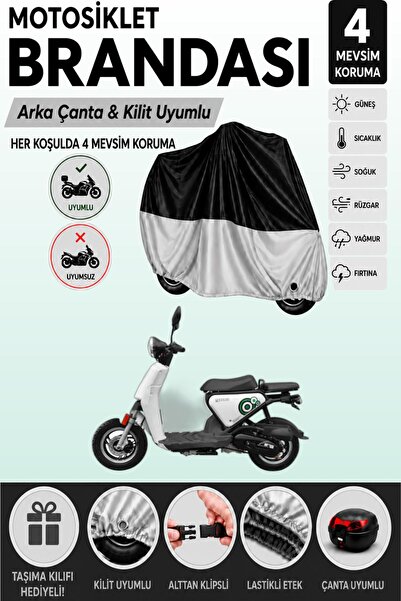 Cemku Double Black Top - Gray Bottom, Rear Bag Compatible Yuki Qm50Qt-6E Snoo...