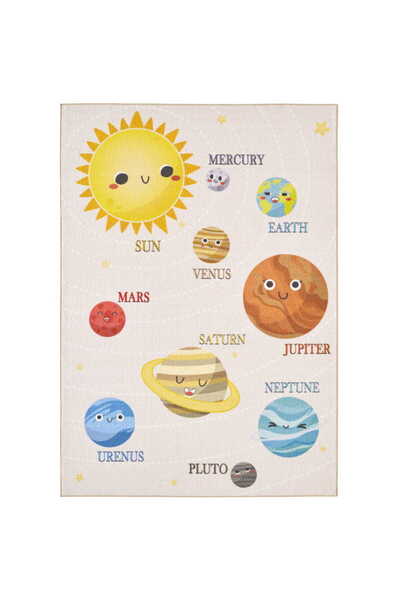 Ayyildyz Covor pentru copii cu sistem solar de joacă 140 cm x 200 cm