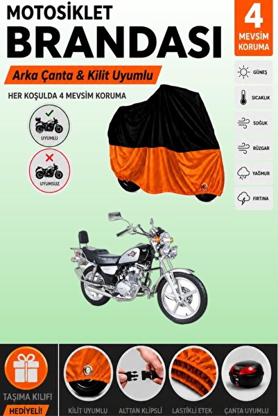 Cemku Double Black Top - Orange Bottom, Rear Bag Compatible Kuba Kb150-25 Max...
