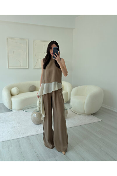 LUUNA STORE Bronze Garnished Bluz Suit