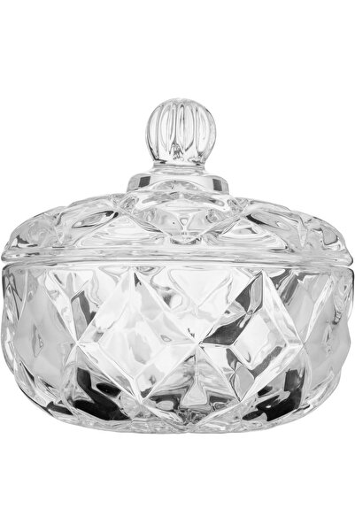 ALSAIF Pot Glass Serving, perfect for serving desserts and nuts, Clear.