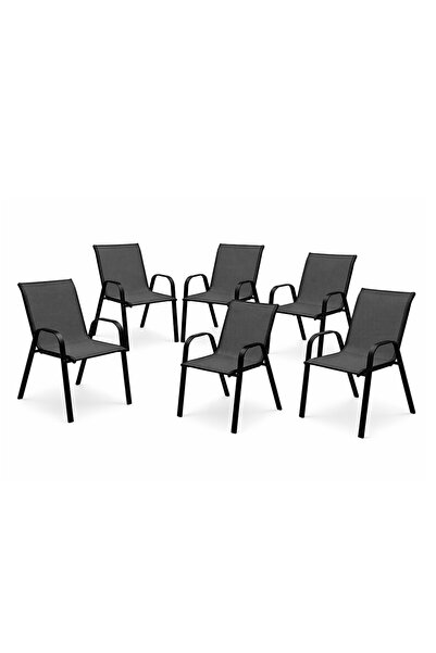 Kiwari Set de 6 scaune Lago, 55.5x72.5x92.5 cm, Stivuibile, Greutate maximă 1...