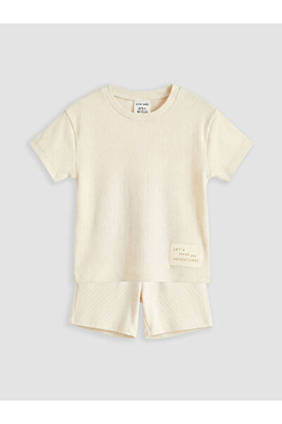 LC Waikiki Rmz Gi̇yi̇m Farkiyla Short Sleeve Baby Boy Set
