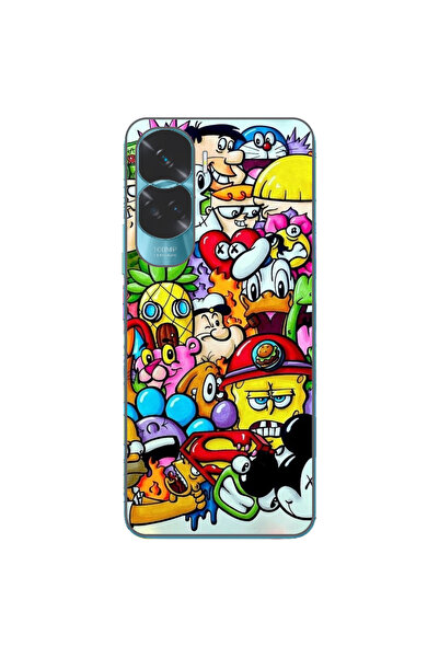 OEM Husa compatibila cu Honor 90 Lite 5G Silicon Gel Tpu Model Pop Art Cartoons