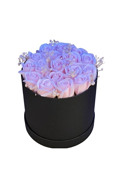 OEM Floral Arrangement, Scented Soap Roses, Black/Pink
