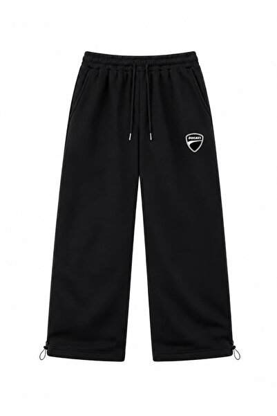 zaee Ducati Embroidered Adjustable Leg Baggy Sweatpants