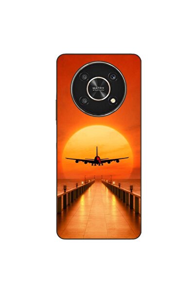 OEM Husa compatibila cu Honor X30 Silicon Gel Tpu Model Airplane Sunset