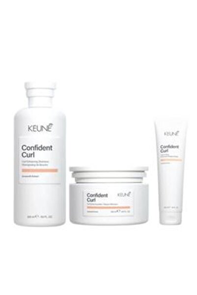 Keune Pachet pentru Par Cret - Confident Curl Curl Enhancing: Sampon 300 ml, ...