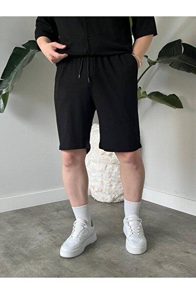 ATKGİYİM Summer Comfortable Fit Washable Linen Shorts and Shirt Set (Machine ...