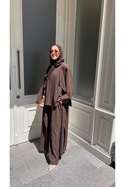 Demetaksoycollection Üçlü Abaya Takım