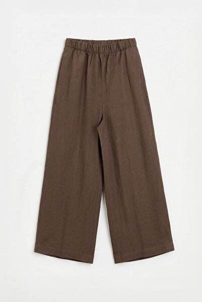 BSL Keten Karışım Oversize Pantolon