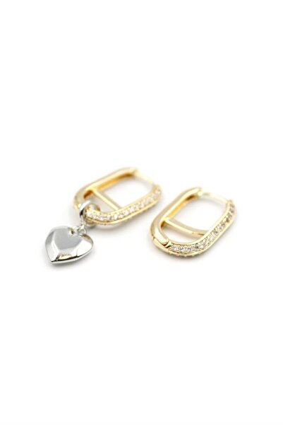 atastore2017 Heart Dangle Earrings - Gold